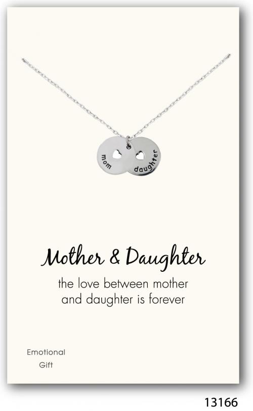 Mother\\\'s love, Daughter\\\'s love silver pendant